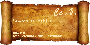 Csokonai Viktor névjegykártya